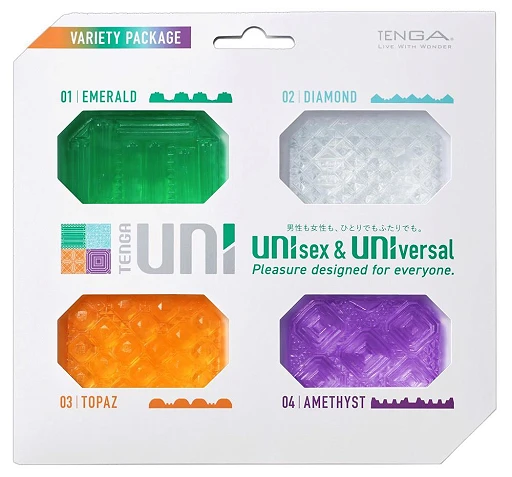 Zestaw masturbatorów Tenga UNI Variety Pack – 4 nakładki TPE — zdjęcie 4