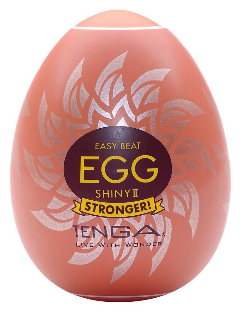 Masturbator jednorazowy Tenga Egg Shiny II – mocna tekstura, z żelem — zdjęcie 1