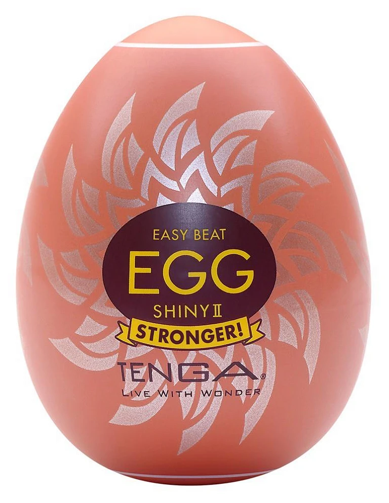 Masturbator jednorazowy Tenga Egg Shiny II – mocna tekstura, z żelem
