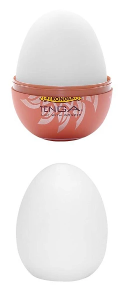 Masturbator jednorazowy Tenga Egg Shiny II – mocna tekstura, z żelem — zdjęcie 3