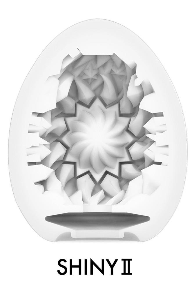 Masturbator jednorazowy Tenga Egg Shiny II – mocna tekstura, z żelem — zdjęcie 2