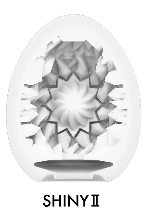 Masturbator jednorazowy Tenga Egg Shiny II – mocna tekstura, z żelem — zdjęcie 2