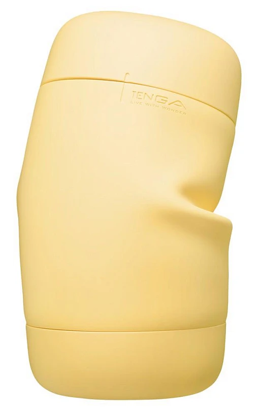 Masturbator Tenga Puffy Custard Yellow – miękka piankowa faktura