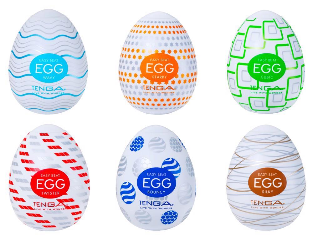 Masturbatory jednorazowe Tenga Egg Variety Pack – 6 struktur, TPE — zdjęcie 1