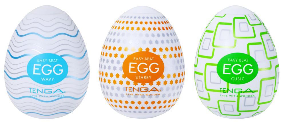 Jajeczka masturbacyjne Tenga Egg Standard Set I – 3 faktury, lubrykant — zdjęcie 1