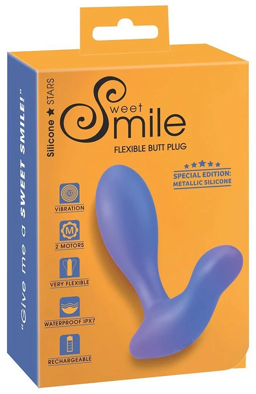 Masażer prostaty Flexible Butt Plug - metaliczny silikon