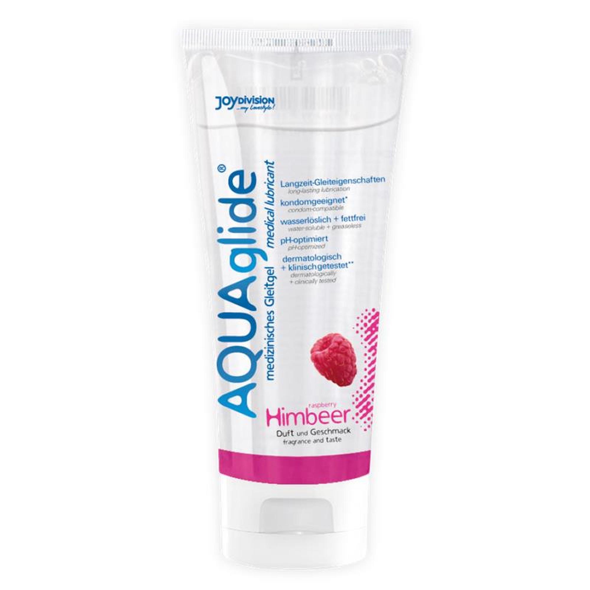 Żel nawilżający AQUAglide malinowy – baza wodna, 100 ml — zdjęcie 1