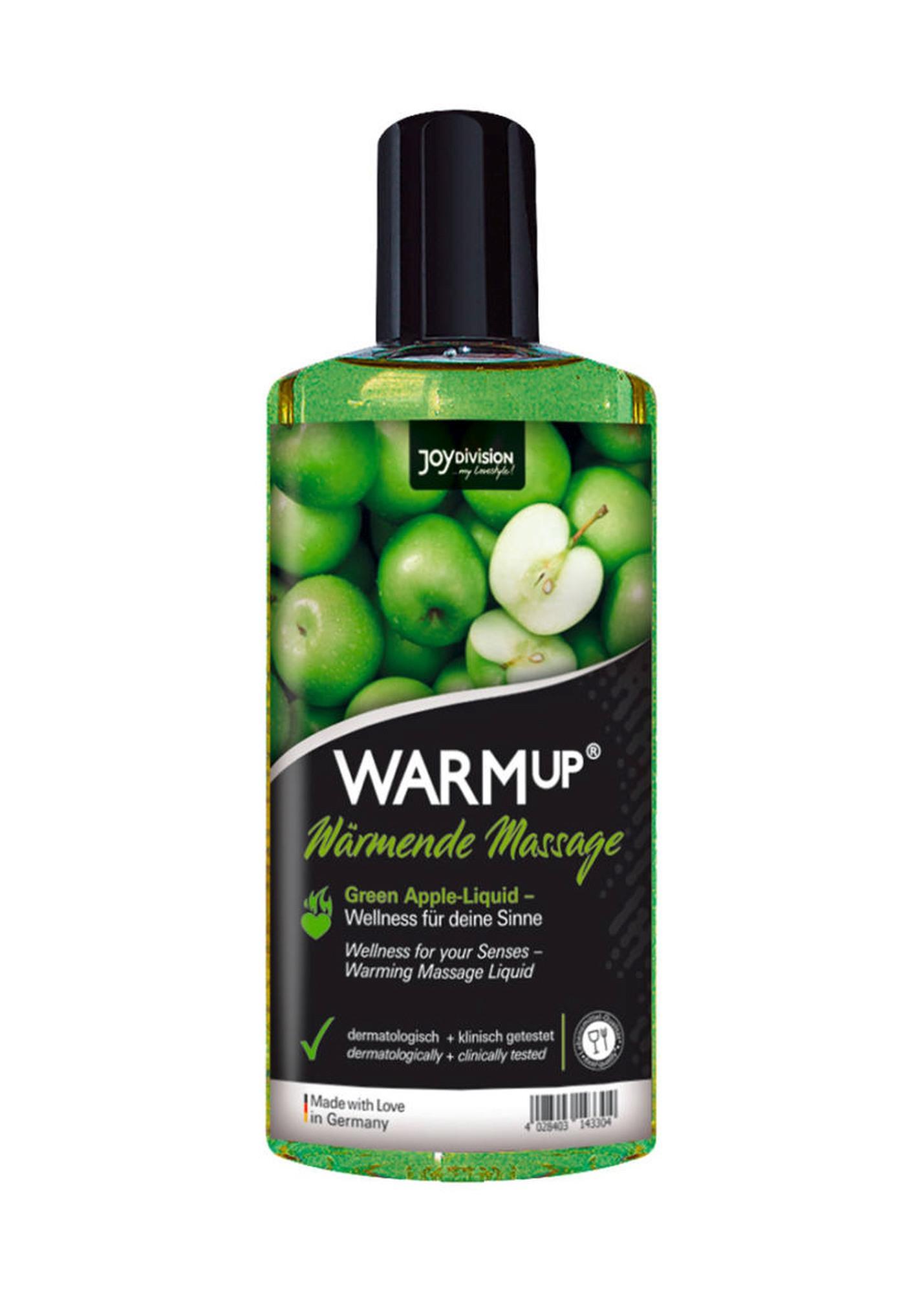 Olejek do masażu WARMup – rozgrzewający, zielone jabłko, 150 ml — zdjęcie 1