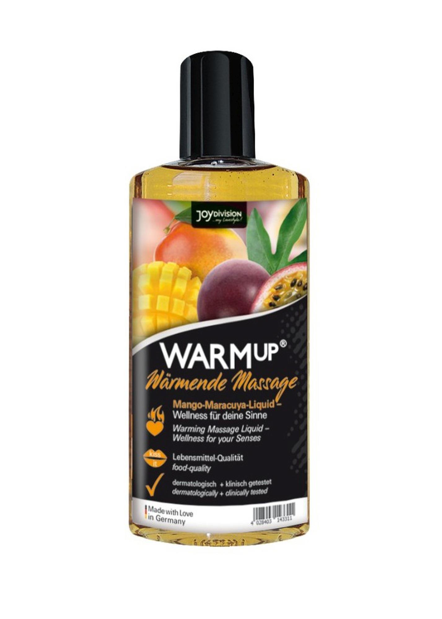 Olejek do masażu WARMup – rozgrzewający, mango i marakuja, 150 ml — zdjęcie 1