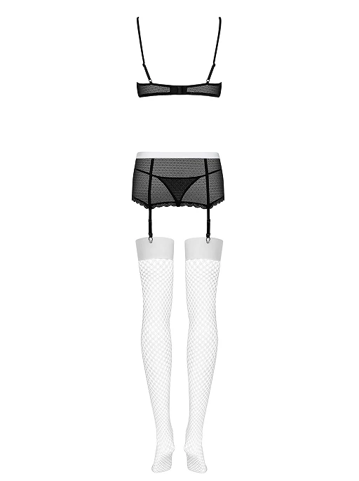 Kostium pokojówki Maidme – 5‑częściowy, czarno‑biały, L/XL — zdjęcie 8
