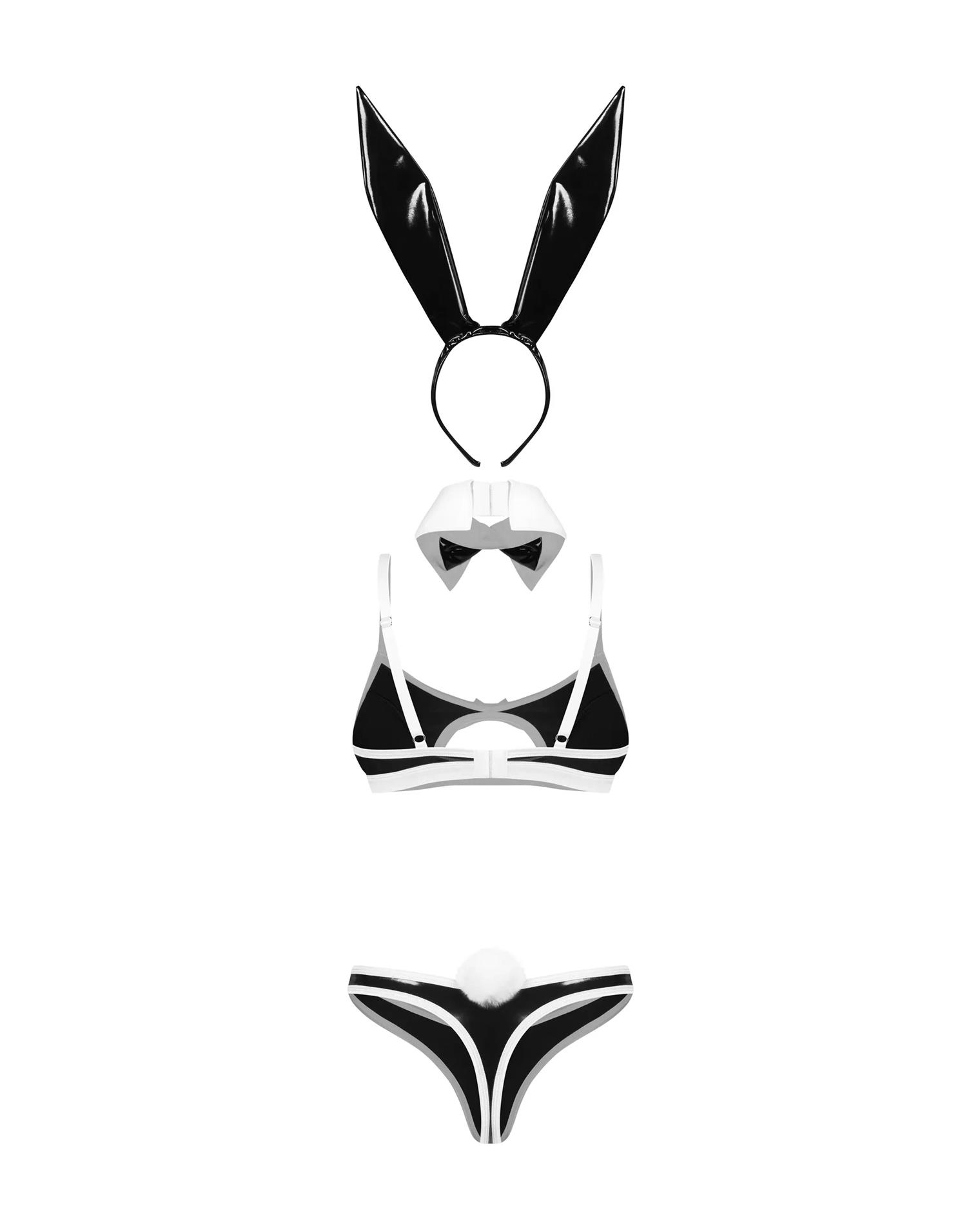 Kostium Obsessive Night Bunny – lakierowany efekt, 4 części, S/M — zdjęcie 6