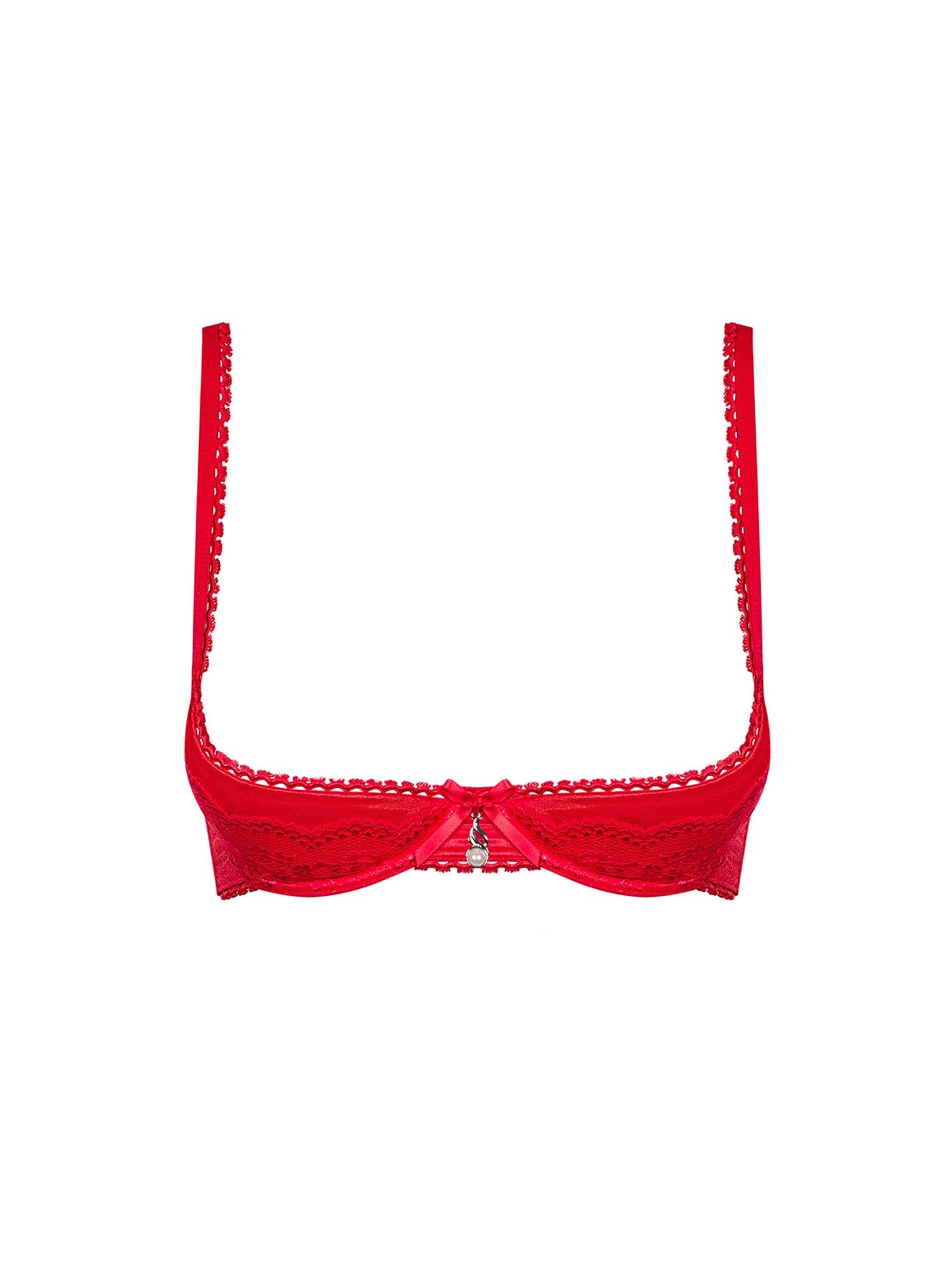 Półbiustonosz Lovica – czerwony, koronka, L/XL — zdjęcie 5