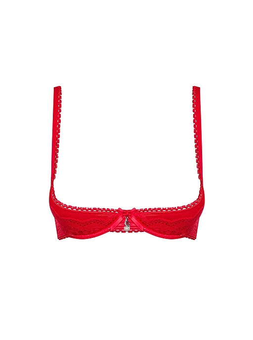 Półbiustonosz Lovica – czerwony, koronka, L/XL — zdjęcie 5