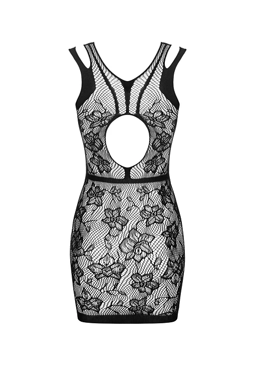 Sukienka – czarna, siateczkowa, wycięte plecy, S/M/L — zdjęcie 6