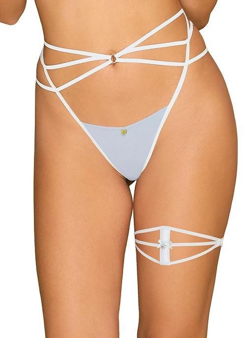 Podwiązka A760 – biała, paseczkowa, L/XL