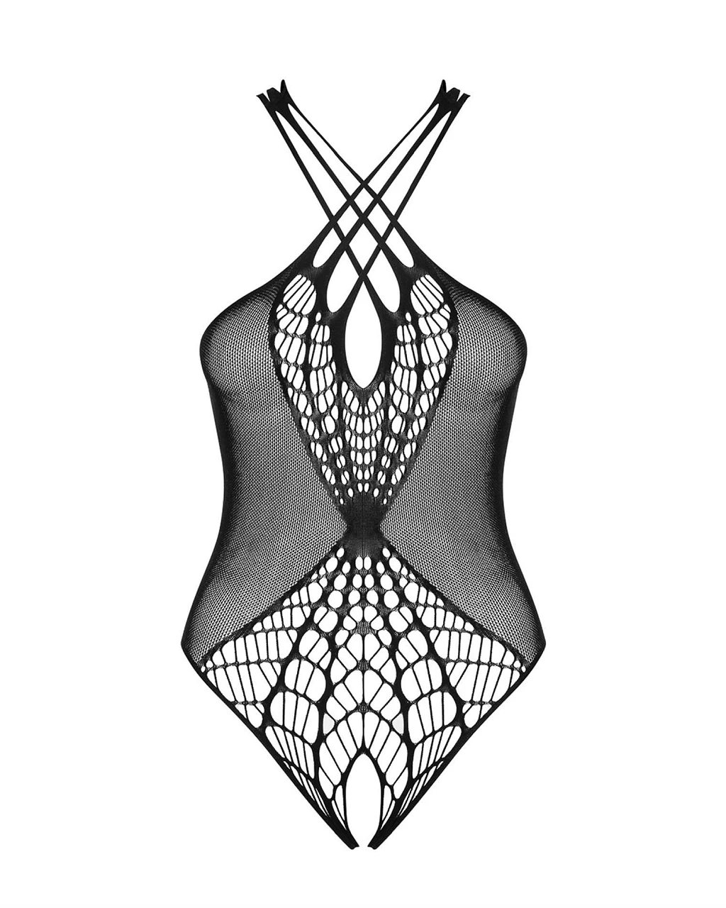 Body B118 - czarne dziane, odkryty krok S/M/L — zdjęcie 4