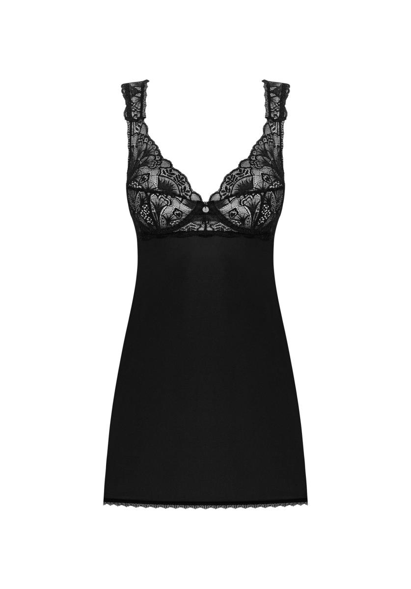 Babydoll Donna Dream – czarne, koronkowe, otwarte plecy, XS/S — zdjęcie 5