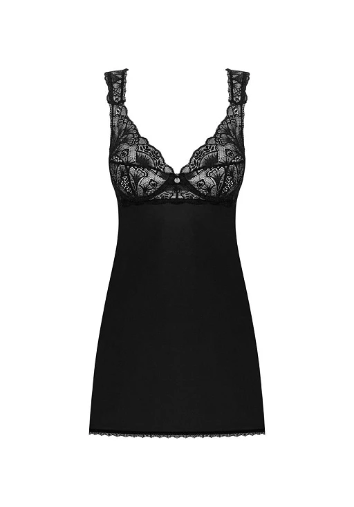 Babydoll Donna Dream – czarne, koronkowe, otwarte plecy, XS/S — zdjęcie 5