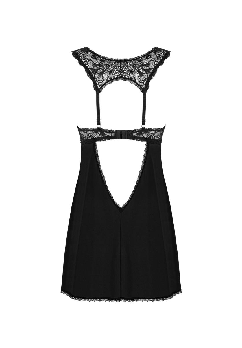 Babydoll Donna Dream – czarna, koronka, fiszbiny, XL/2XL — zdjęcie 6