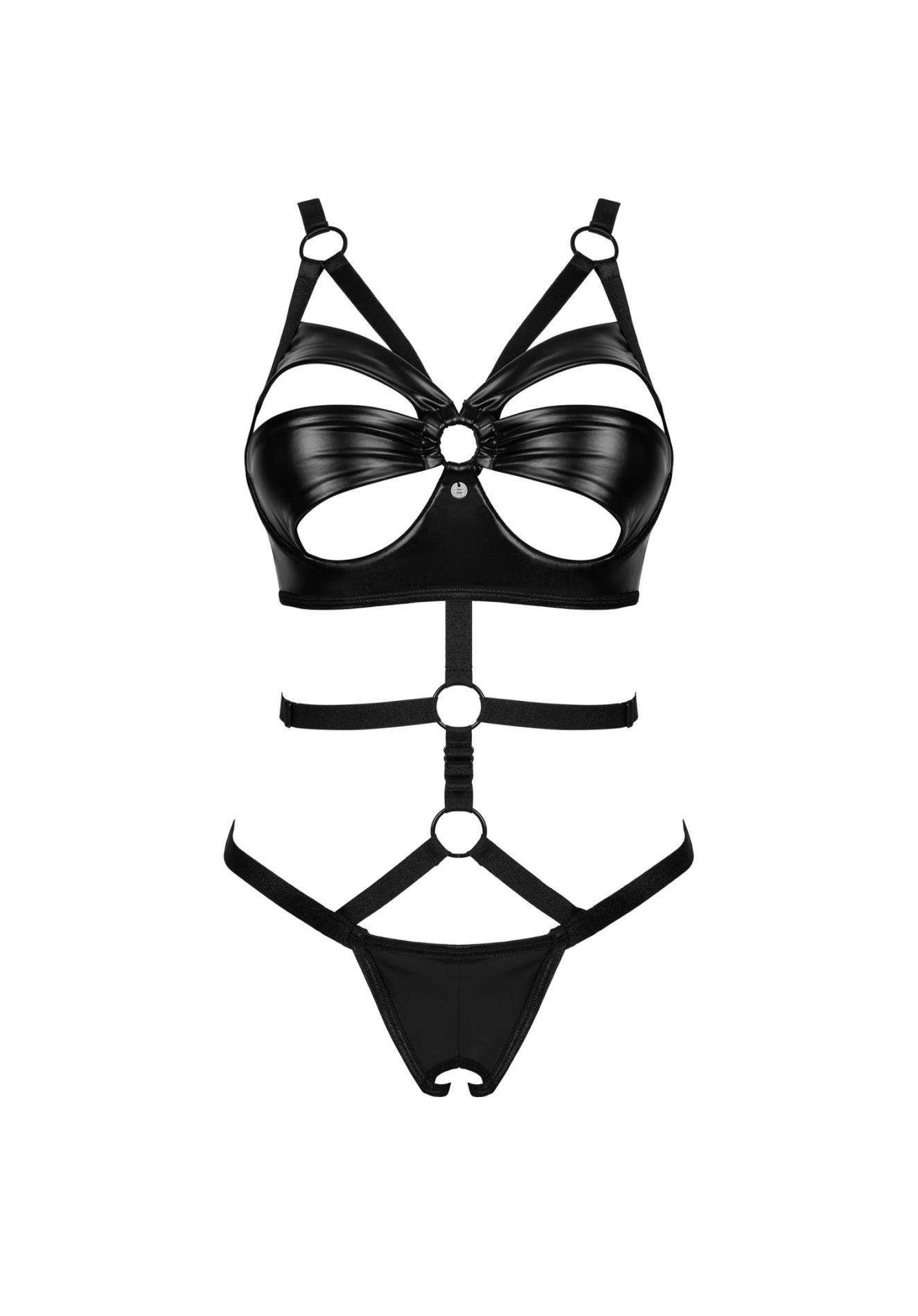 Body – czarne, otwarty krok, elastyczne, XS/S — zdjęcie 5