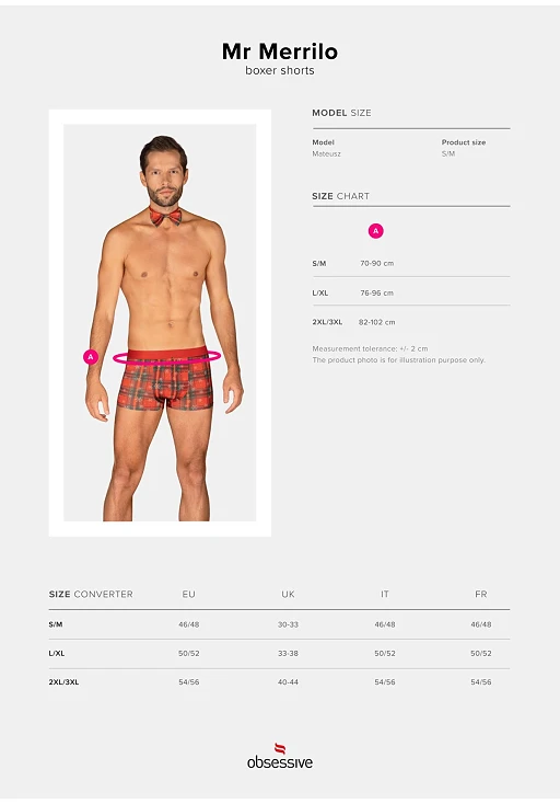 Komplet męski – bokserki i mucha, świąteczny motyw, 3XL — zdjęcie 7