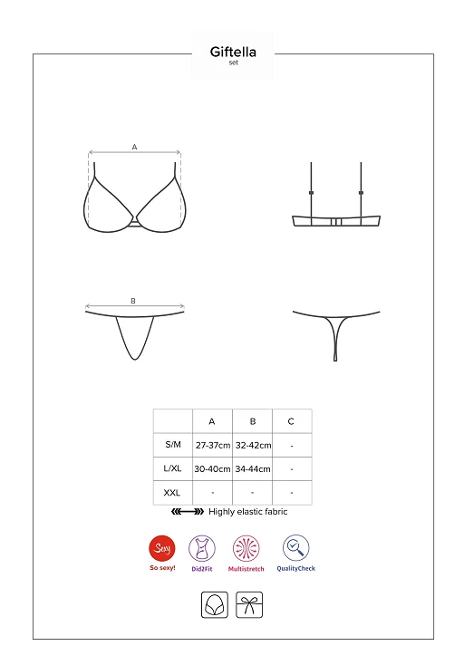 Komplet 2‑częściowy Giftella – czerwony, L/XL — zdjęcie 7