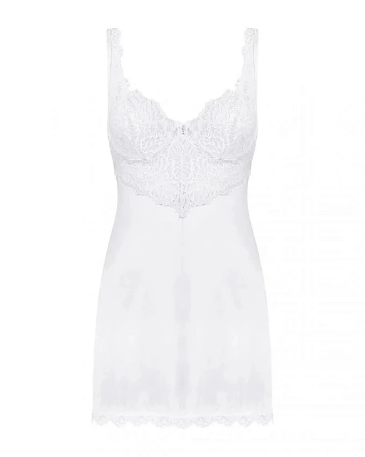 Koszulka i stringi Amor Blanco – białe, koronka, fiszbiny, L/XL — zdjęcie 7