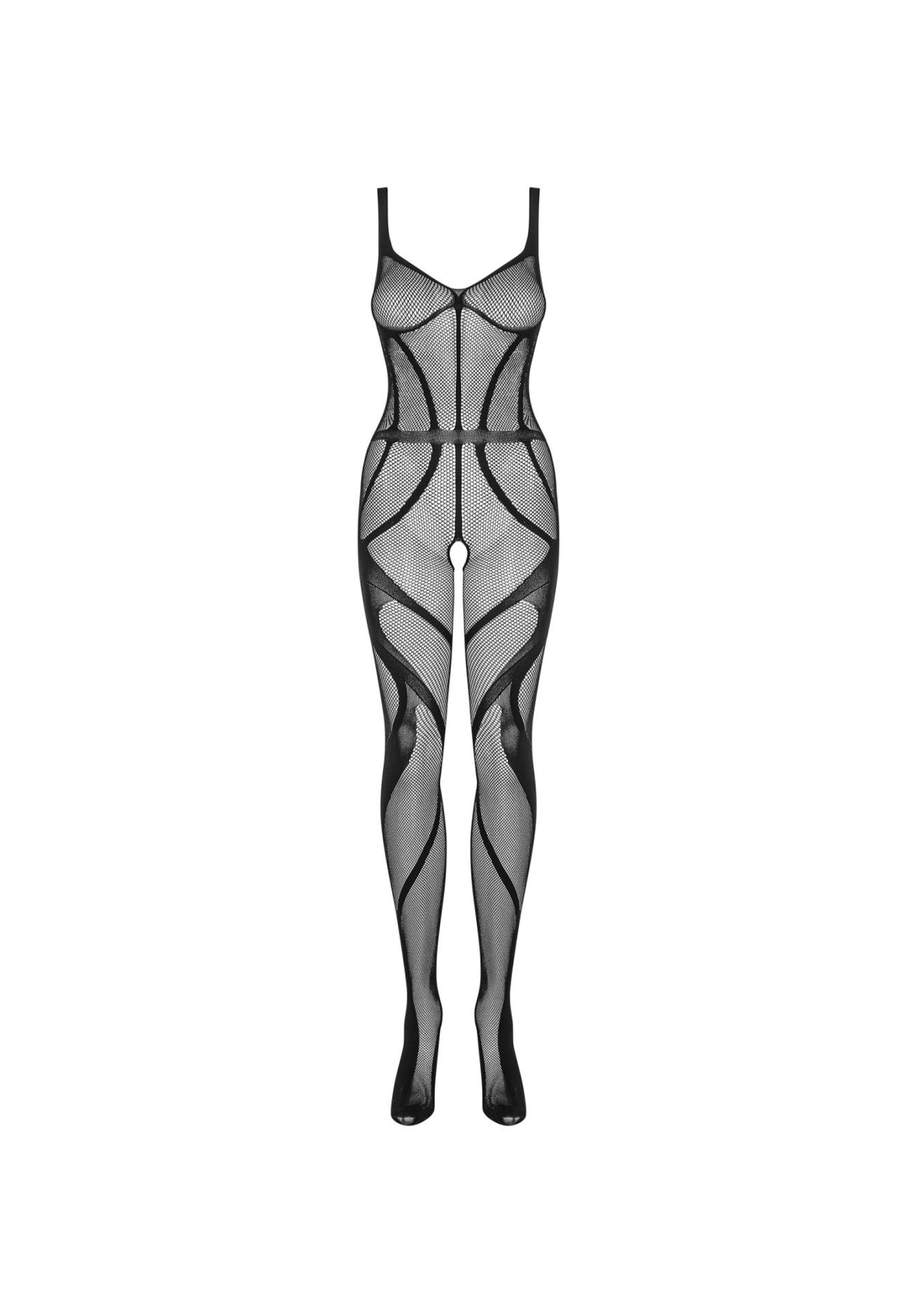 Bodystocking G336 S/M/L – czarne, siateczkowe, elastyczne, S/M — zdjęcie 5