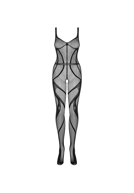 Bodystocking G336 S/M/L – czarne, siateczkowe, elastyczne, S/M — zdjęcie 5