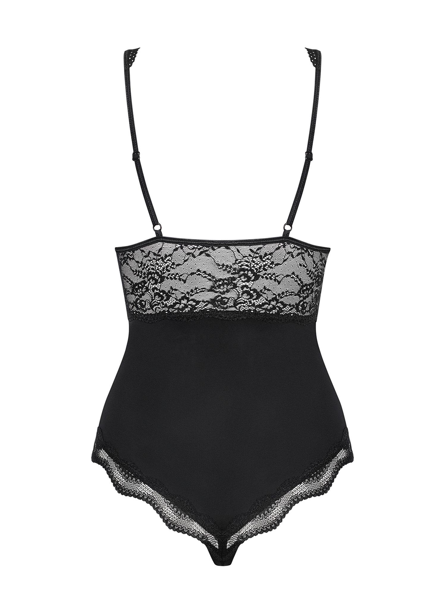 Body – czarne, koronkowe, fiszbiny i regulowane ramiączka, L/XL — zdjęcie 6