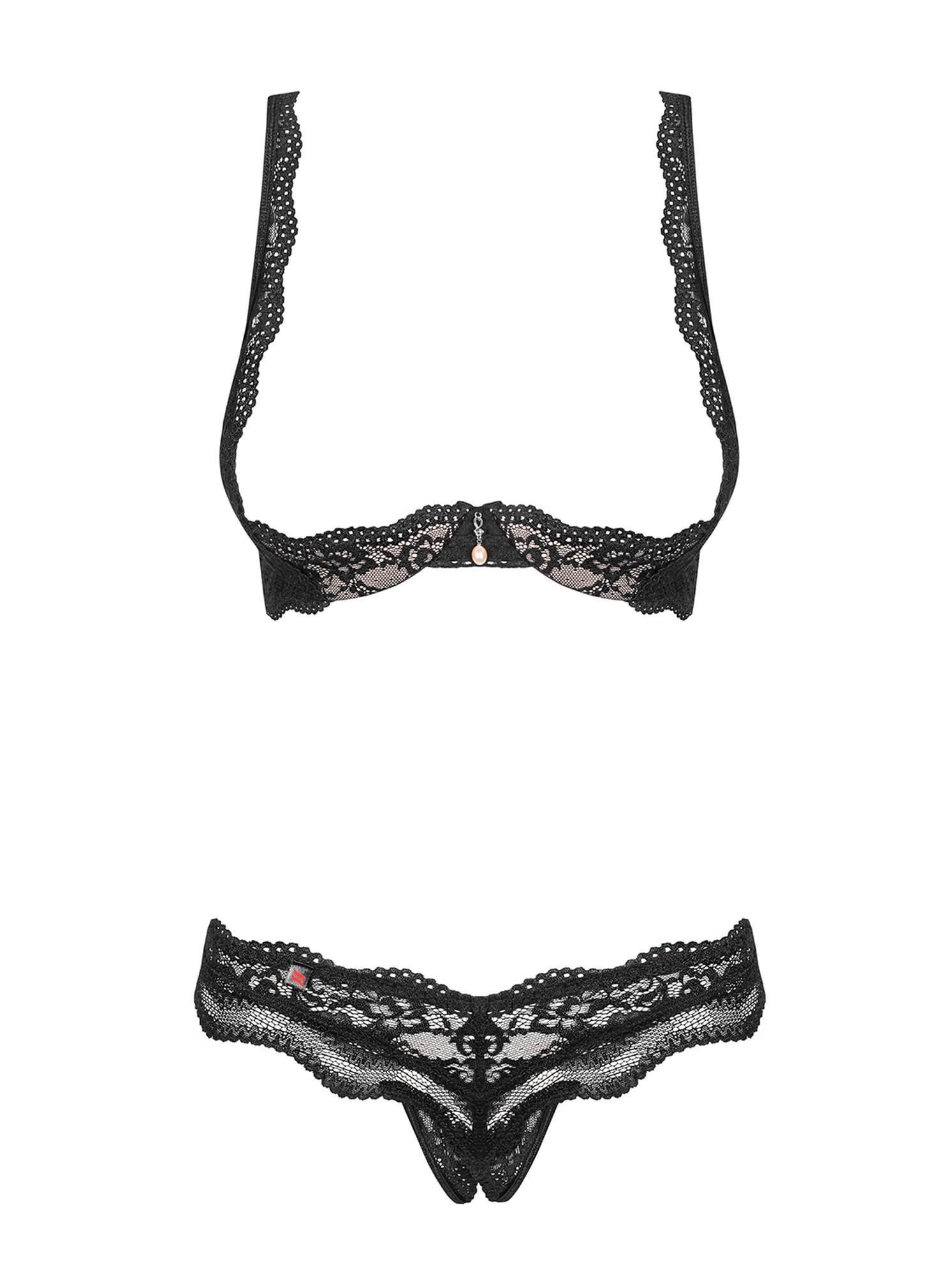 Komplet 2‑częściowy Luvae – czarny, otwarty krój, L/XL — zdjęcie 5