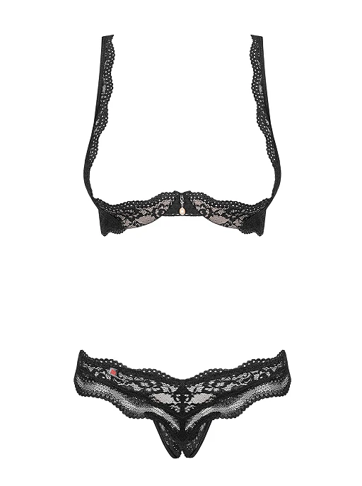 Komplet 2‑częściowy Luvae – czarny, otwarty krój, L/XL — zdjęcie 5