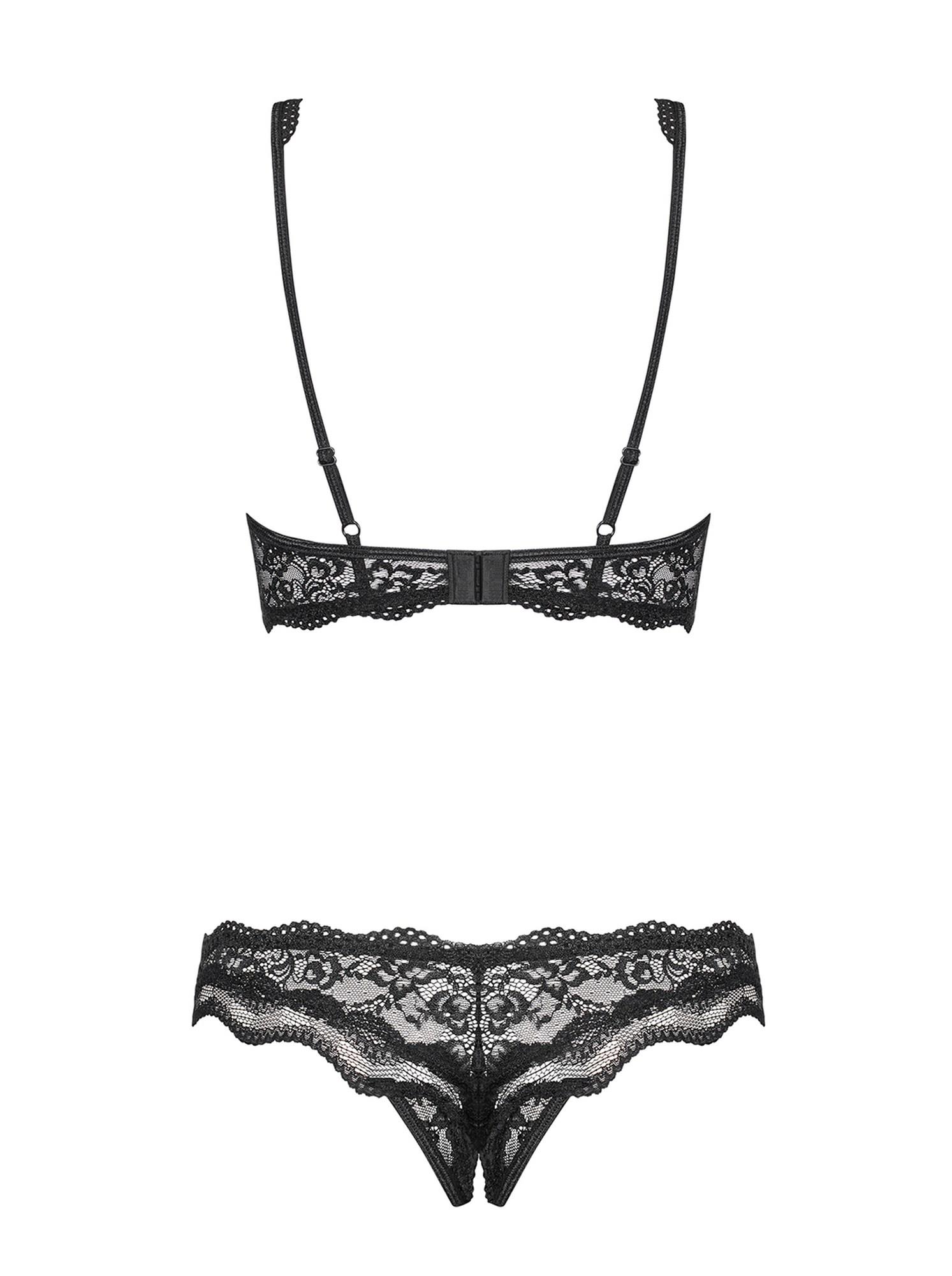 Komplet 2‑częściowy Luvae – czarny, otwarty krój, L/XL — zdjęcie 6