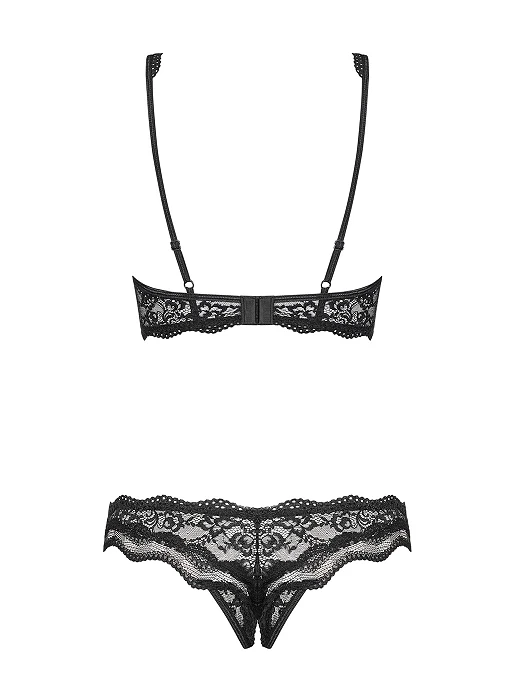Komplet 2‑częściowy Luvae – czarny, otwarty krój, L/XL — zdjęcie 6