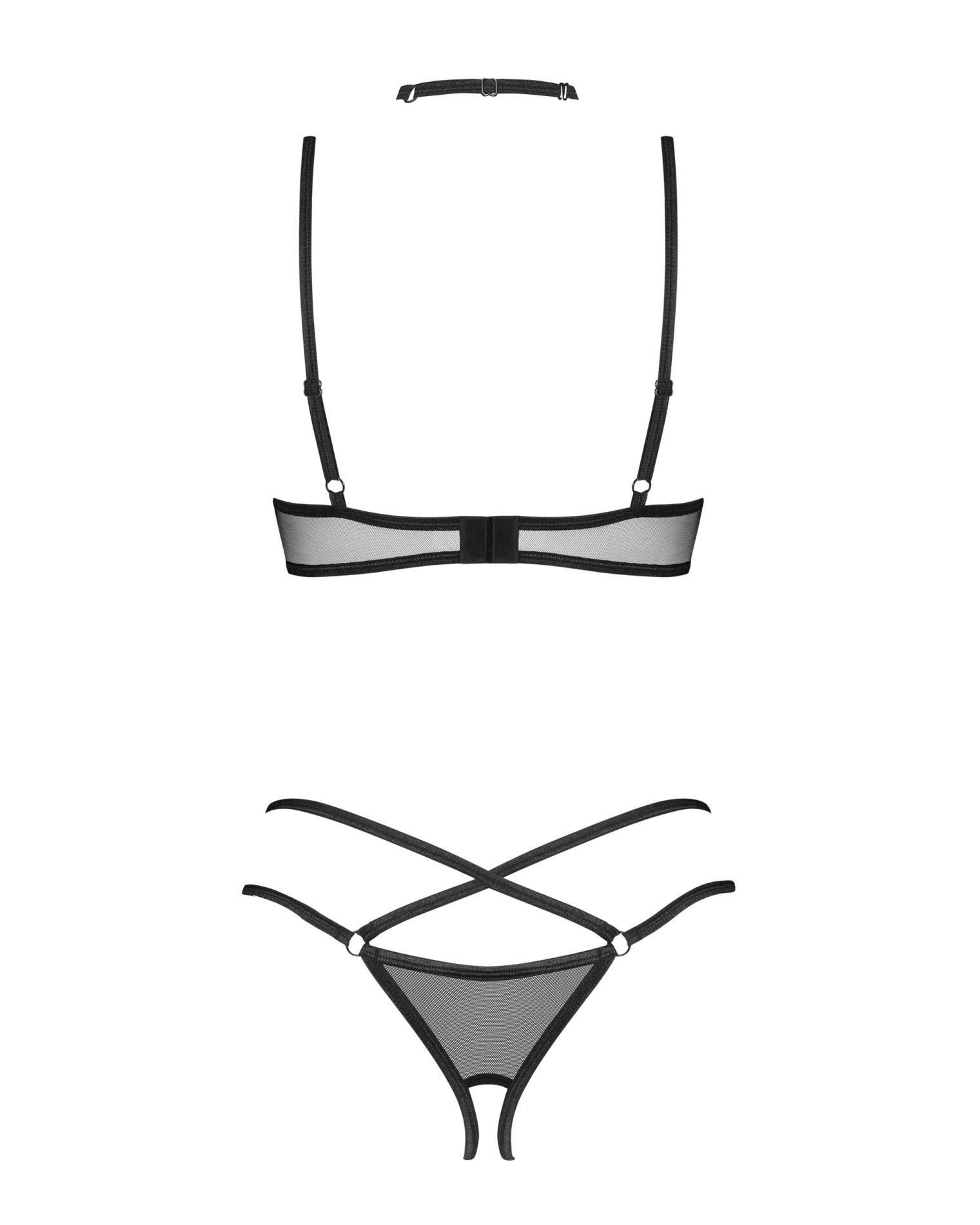 Komplet 3‑częściowy Donarella – czarny, otwarty krój, M/L — zdjęcie 7