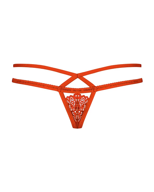 Stringi 838-THO-3 – koronkowe, czerwone, L/XL — zdjęcie 6