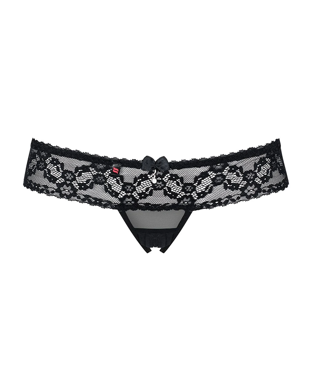 Stringi 837-THC - czarne koronkowe S/M — zdjęcie 5
