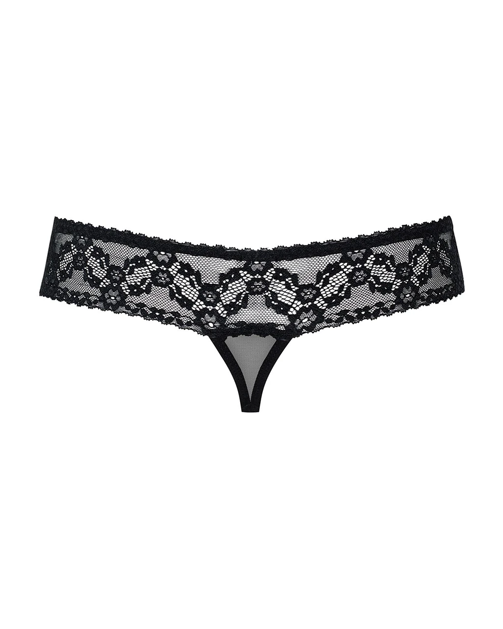 Stringi 837-THC - czarne koronkowe S/M — zdjęcie 6