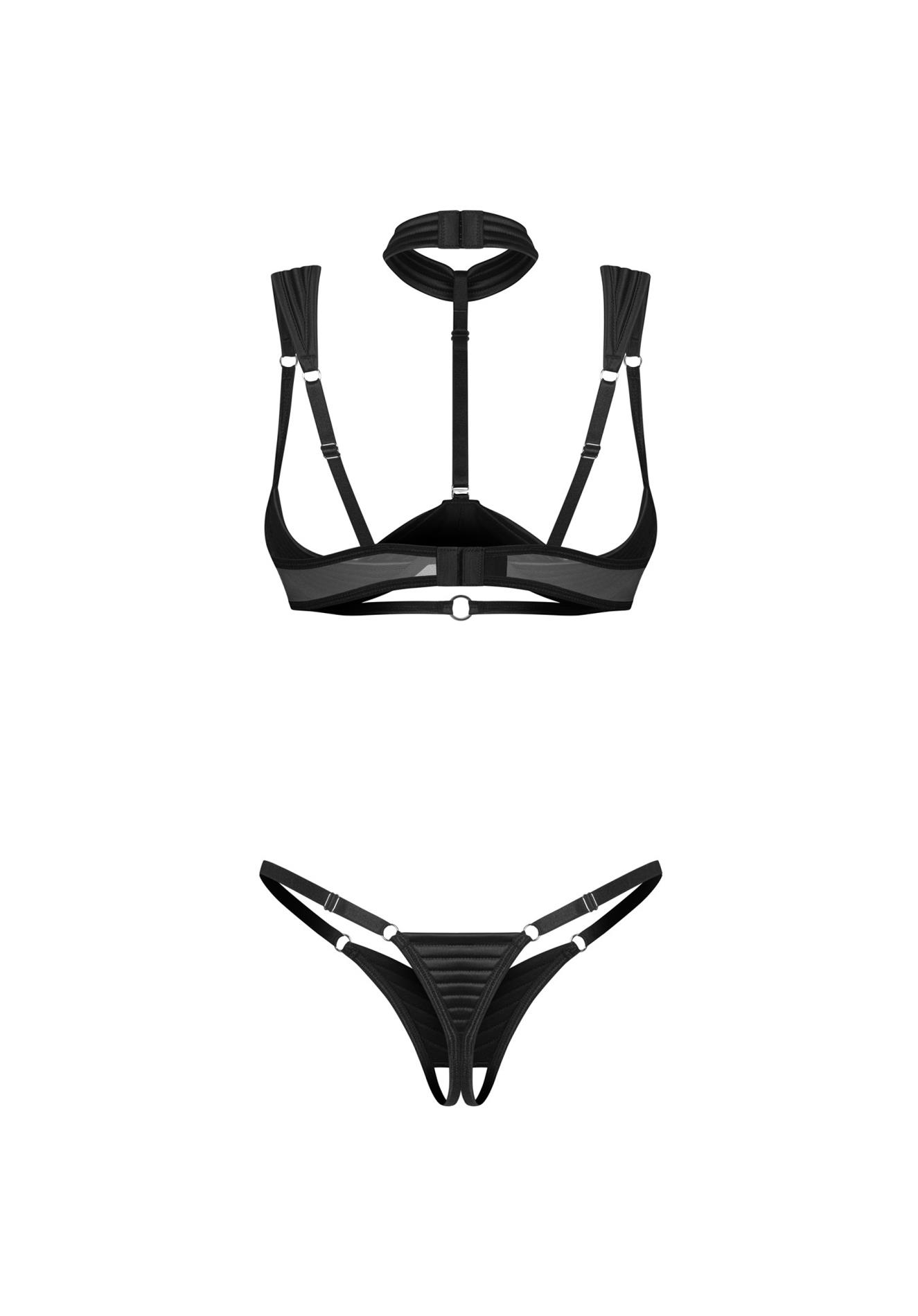 Komplet 2‑częściowy Roccele – czarny, otwarty, L/XL — zdjęcie 5