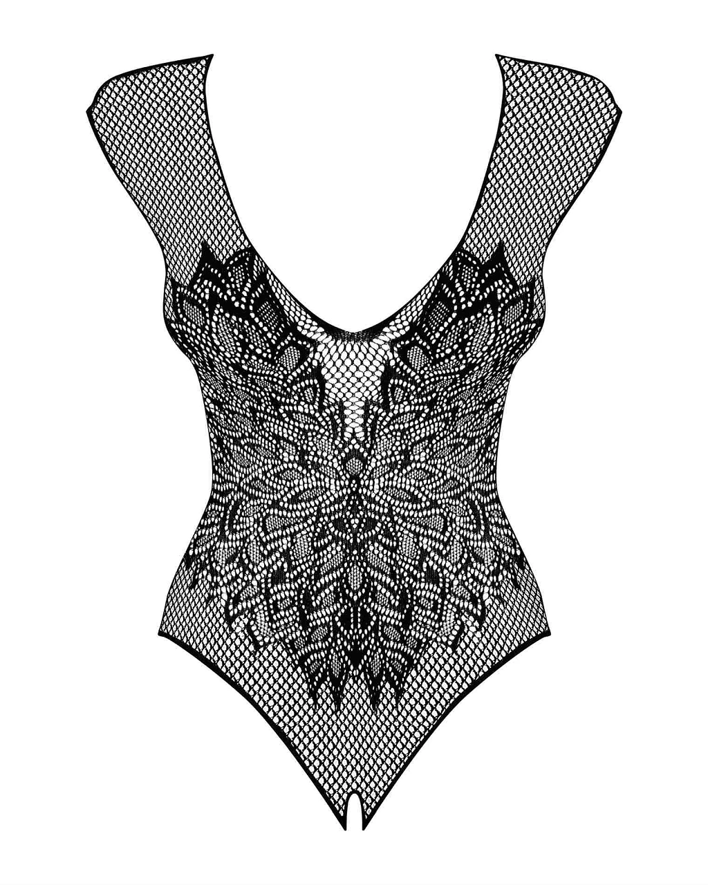Body B112 - czarna siateczka z motywem skrzydeł, S/M/L — zdjęcie 5