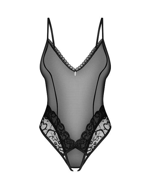 Body Blomentis – czarne, siateczkowe, otwarty krok, XL/2XL — zdjęcie 6