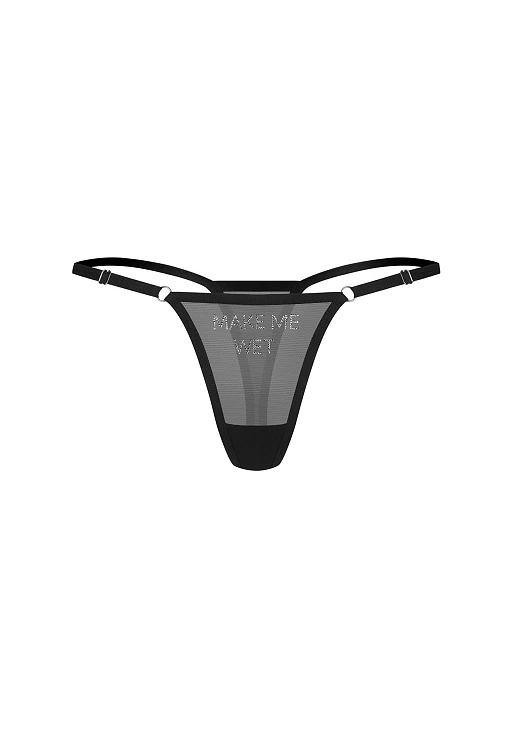Stringi Violami – transparentne, cyrkonie, L/XL — zdjęcie 4
