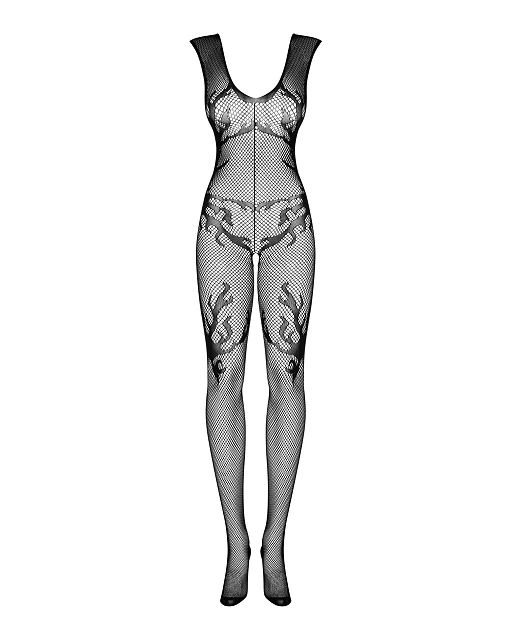 Bodystocking – czarne, siateczkowe, otwarty krój, S/M/L — zdjęcie 6