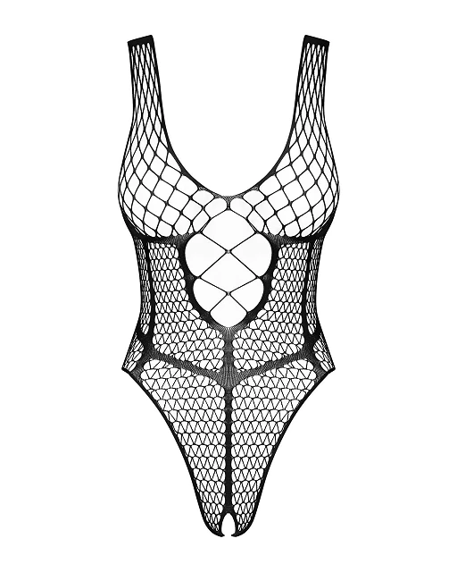 Body – czarne, siateczkowe, otwarty krok, S/M/L — zdjęcie 5