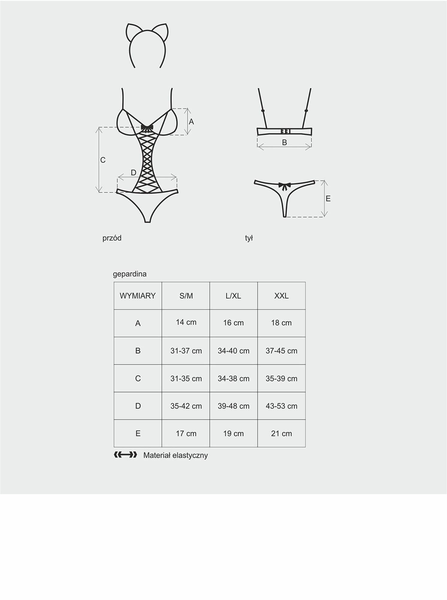 Kostium Gepardina – 3‑częściowy, fiszbiny, L/XL — zdjęcie 9