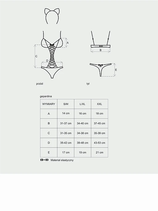 Kostium Gepardina – 3‑częściowy, fiszbiny, L/XL — zdjęcie 9