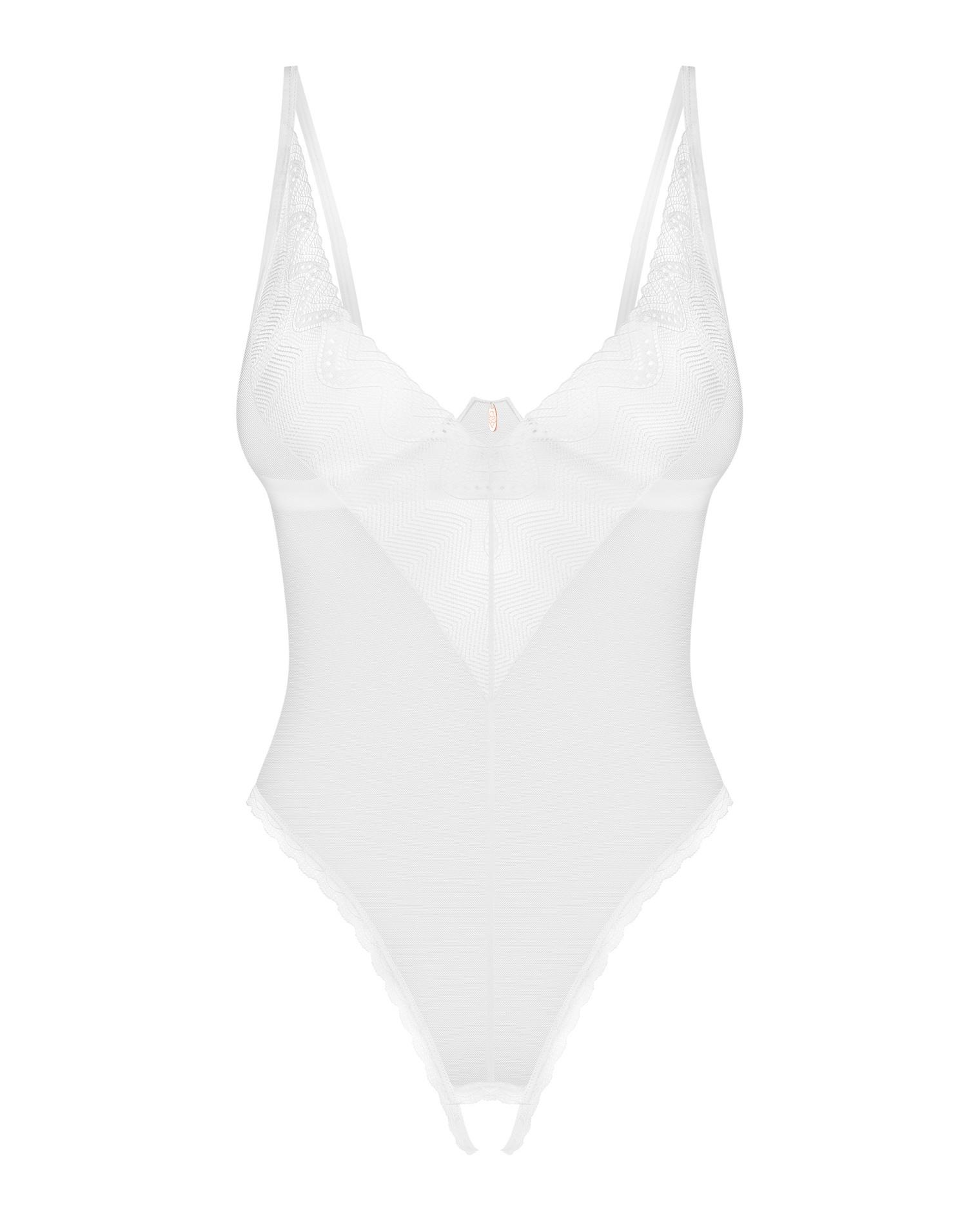 Body – białe, transparentne, otwarty krok, M/L — zdjęcie 3