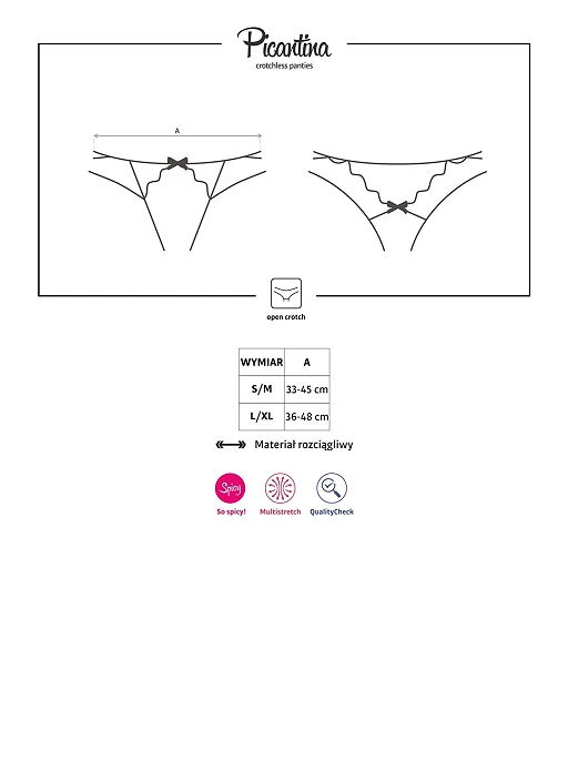 Stringi – koronkowe, otwarty krok, L/XL — zdjęcie 7