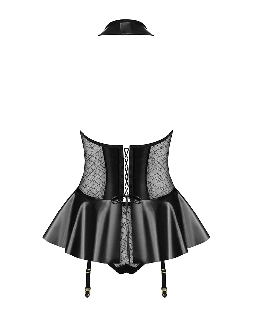 Gorset i figi 859-COR-1 – wet look, siateczka, L/XL — zdjęcie 6