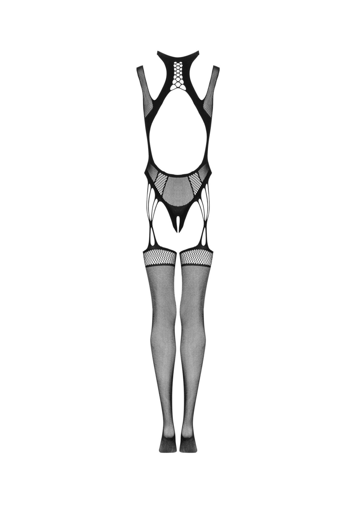 Bodystocking – czarne, siateczkowe, wycięcia, S/M/L — zdjęcie 6